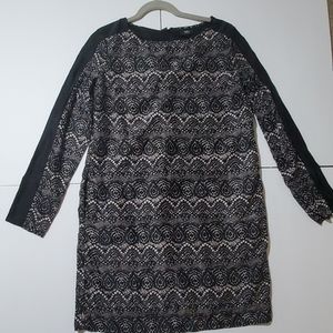 Black printed women's dress